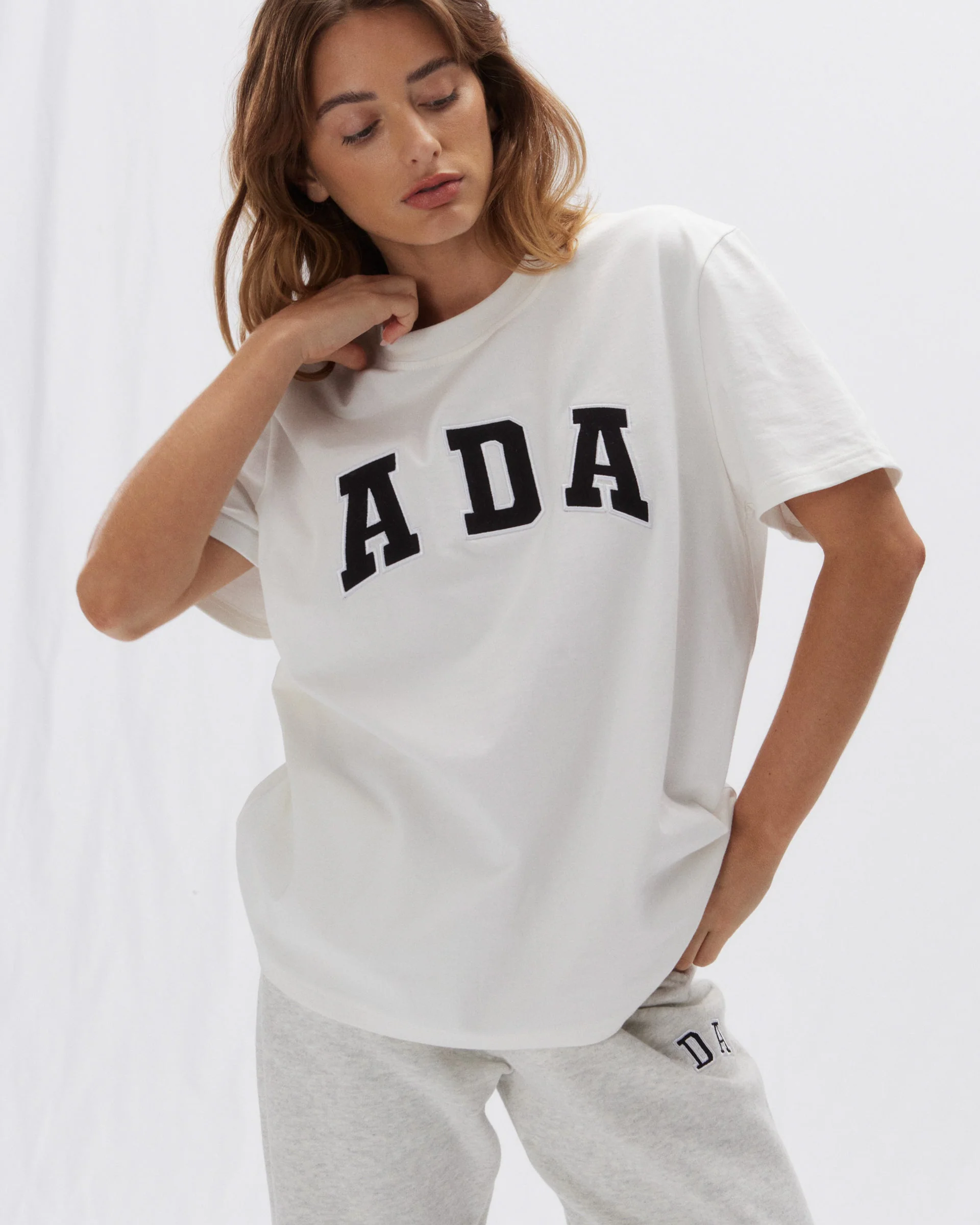 ADA Short Sleeve Oversized T-shirt - White/Black - Image 3