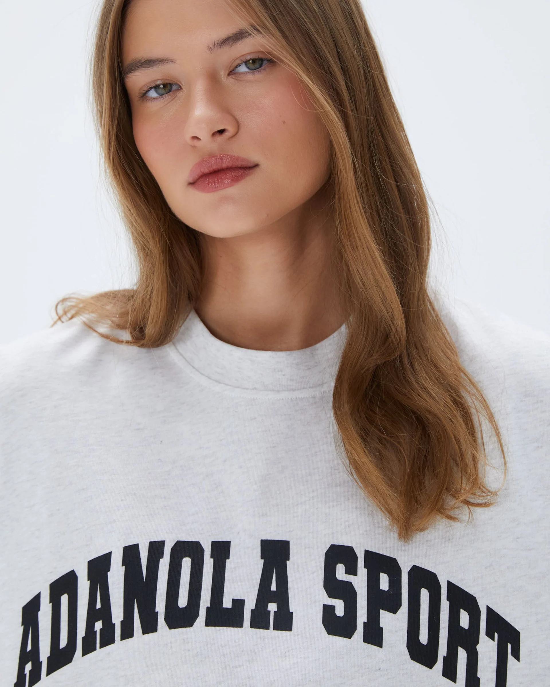 AS Short Sleeve Oversized T-shirt - Light Grey Melange/Black - Image 3