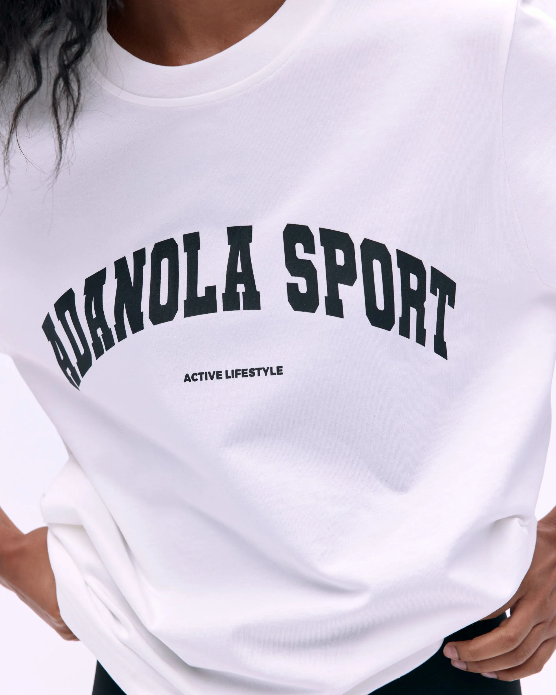 AS Short Sleeve Oversized T-shirt - White/Black - Image 3