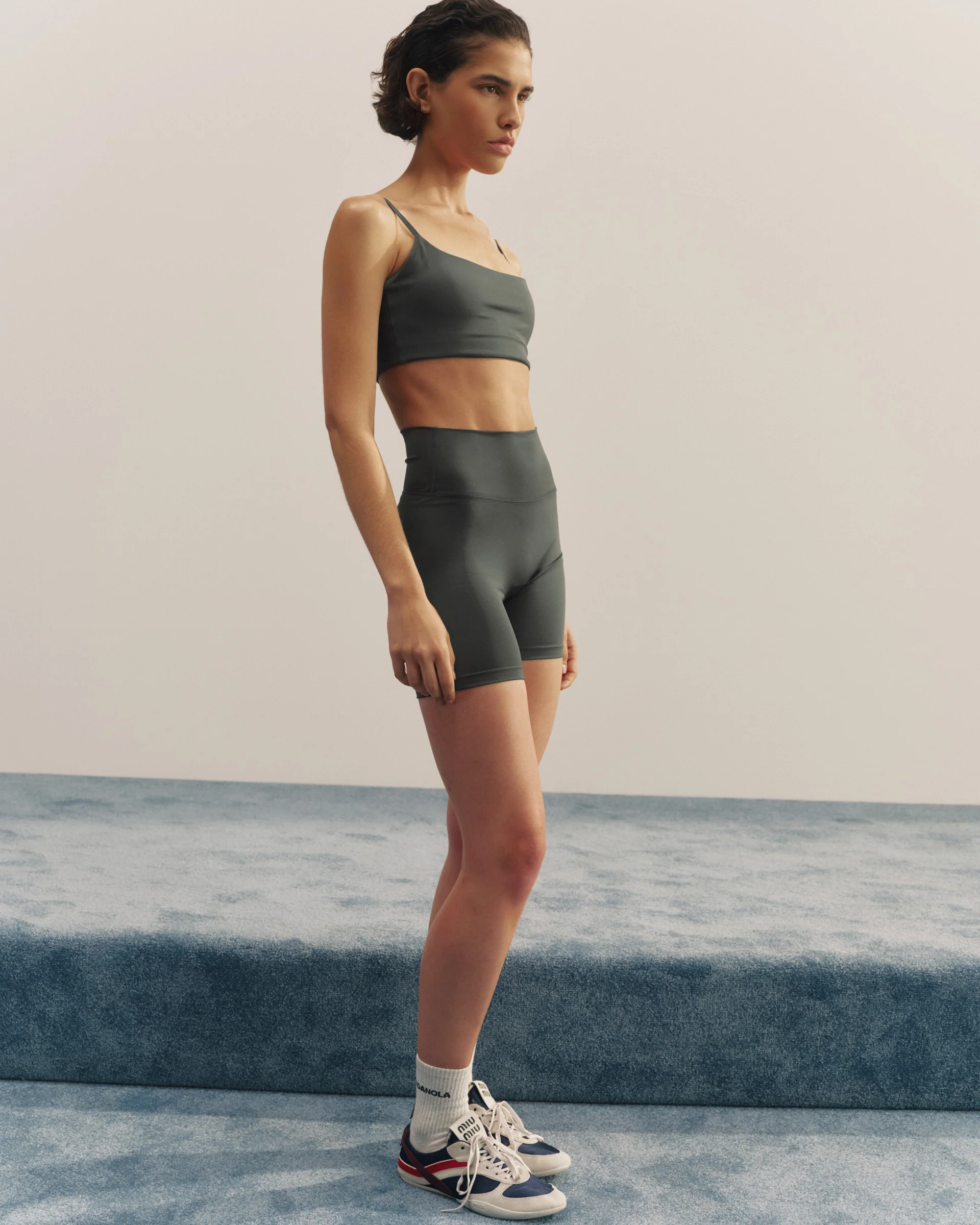 Ultimate Gloss Crop Shorts - Grey - Image 4