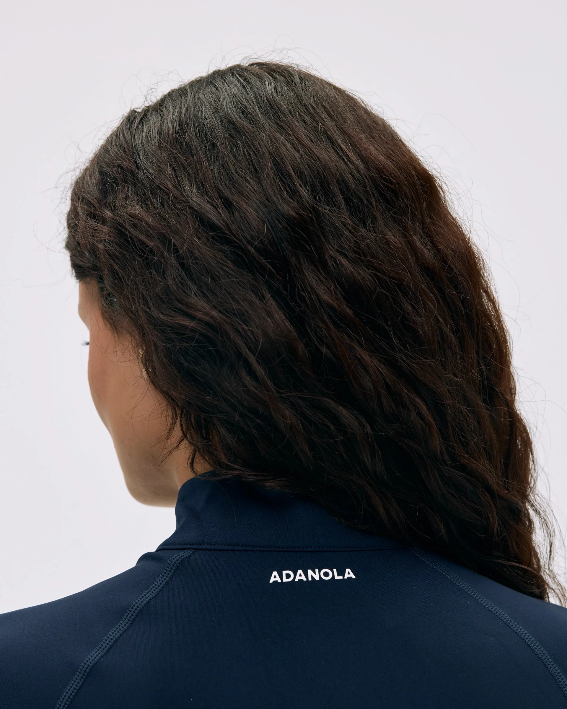 Ultimate Short Sleeve Zip Up Top - Navy Blue - Image 3