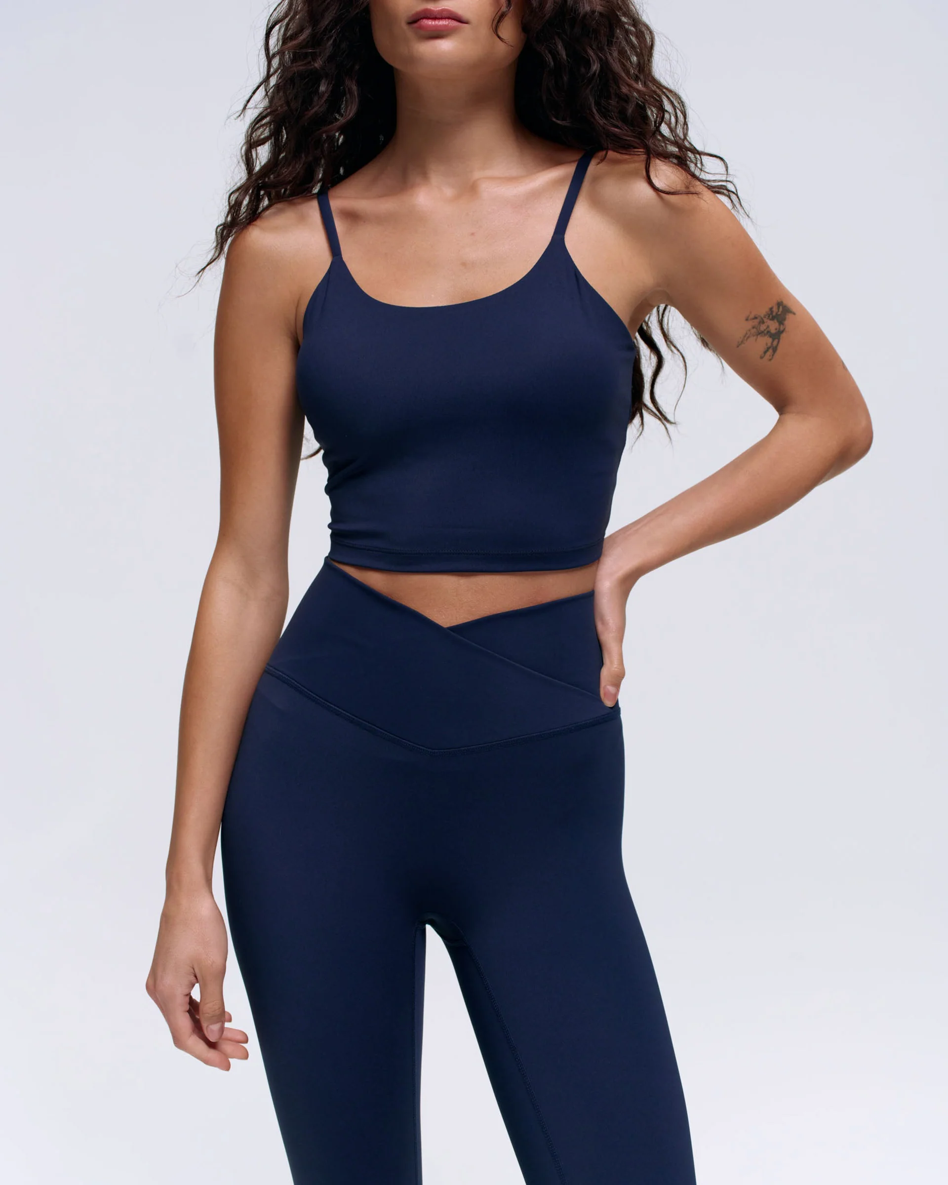 Ultimate Wrap Over Leggings - Navy Blue - Image 3