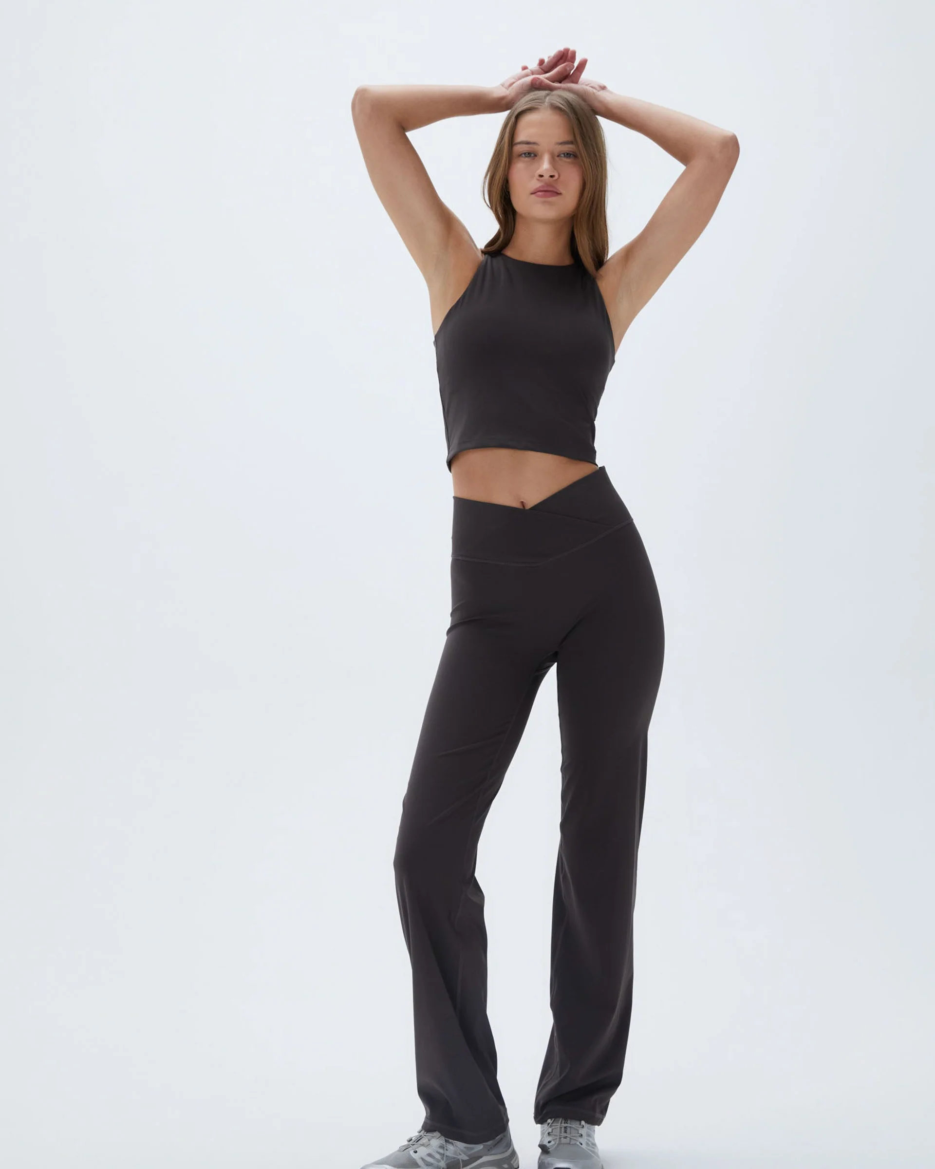 Wrap Over Yoga Pant - Coffee Bean - Image 5